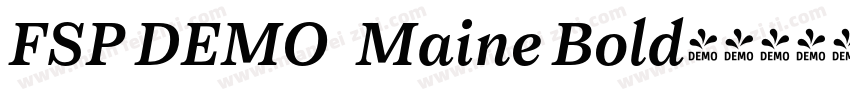 FSP DEMO   Maine Bold字体转换